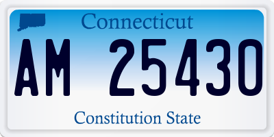 CT license plate AM25430