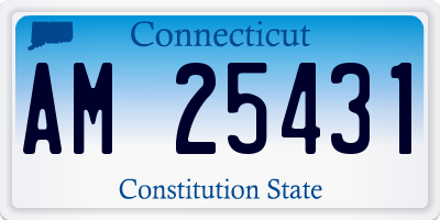 CT license plate AM25431