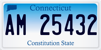 CT license plate AM25432