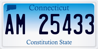 CT license plate AM25433