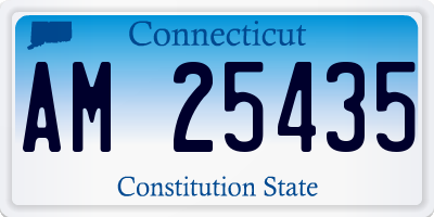 CT license plate AM25435
