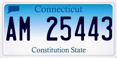 CT license plate AM25443