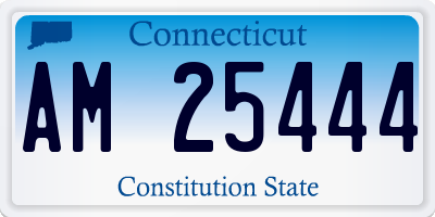 CT license plate AM25444