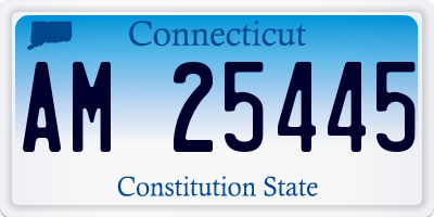 CT license plate AM25445