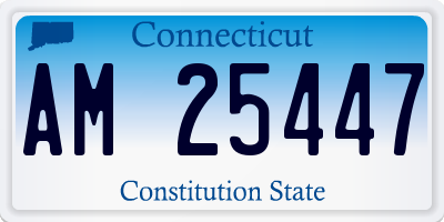 CT license plate AM25447
