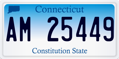 CT license plate AM25449