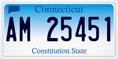 CT license plate AM25451