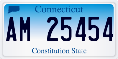 CT license plate AM25454