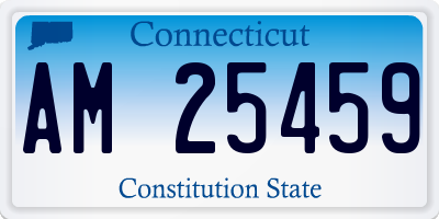 CT license plate AM25459