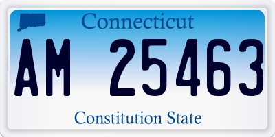 CT license plate AM25463
