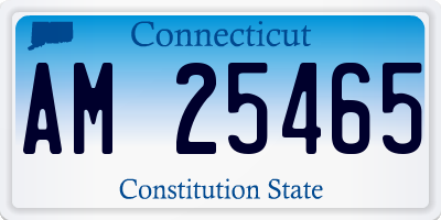 CT license plate AM25465