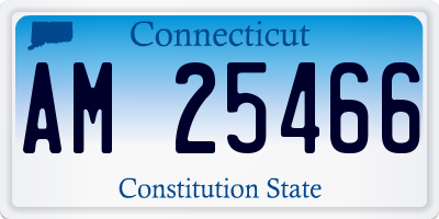 CT license plate AM25466