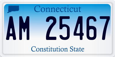 CT license plate AM25467
