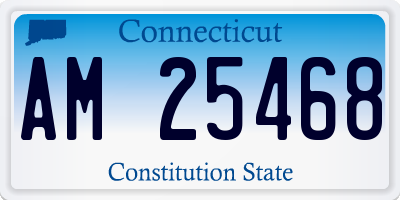 CT license plate AM25468