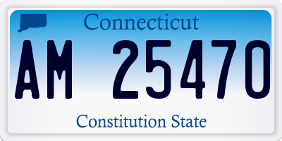 CT license plate AM25470