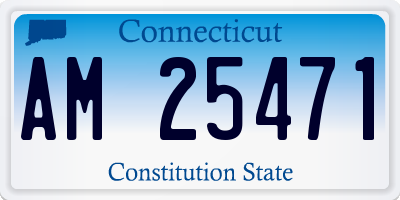 CT license plate AM25471