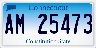 CT license plate AM25473