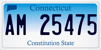 CT license plate AM25475