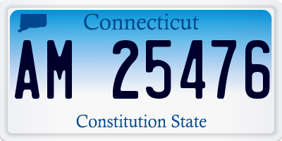 CT license plate AM25476