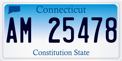 CT license plate AM25478