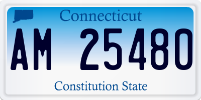 CT license plate AM25480