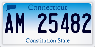 CT license plate AM25482