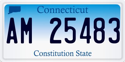 CT license plate AM25483