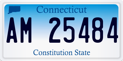 CT license plate AM25484