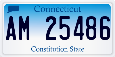 CT license plate AM25486