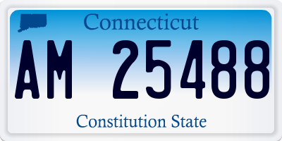 CT license plate AM25488