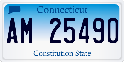 CT license plate AM25490