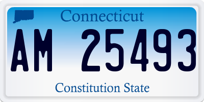 CT license plate AM25493