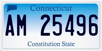 CT license plate AM25496