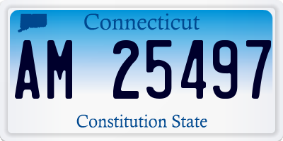 CT license plate AM25497