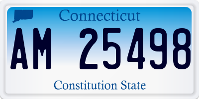 CT license plate AM25498