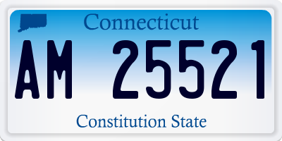 CT license plate AM25521