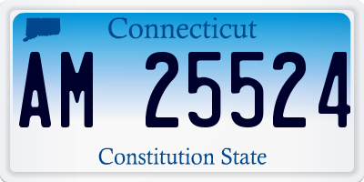 CT license plate AM25524