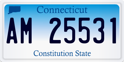 CT license plate AM25531