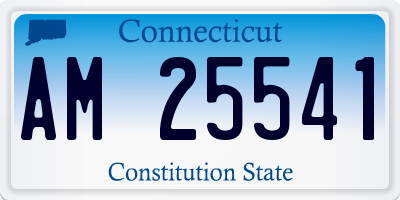 CT license plate AM25541