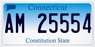CT license plate AM25554