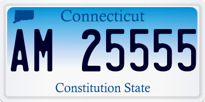 CT license plate AM25555