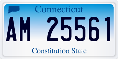 CT license plate AM25561