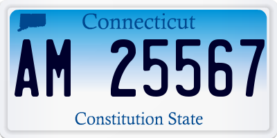 CT license plate AM25567