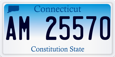 CT license plate AM25570