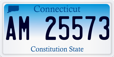 CT license plate AM25573