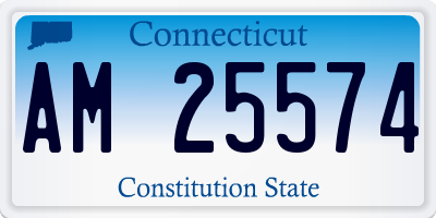 CT license plate AM25574