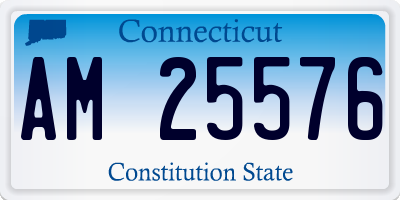 CT license plate AM25576