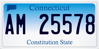 CT license plate AM25578