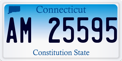 CT license plate AM25595