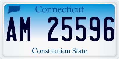 CT license plate AM25596